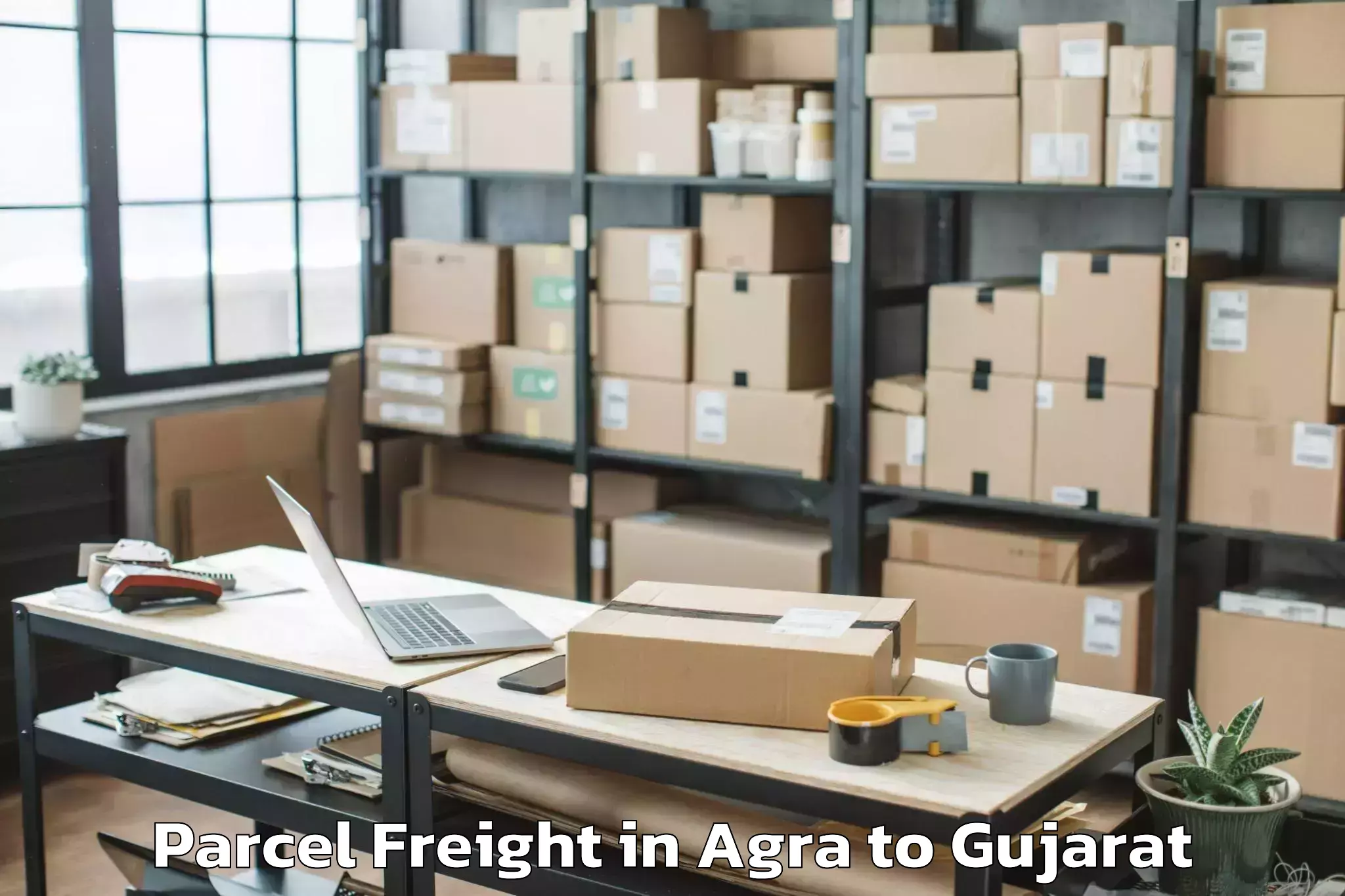 Easy Agra to Ambaji Parcel Freight Booking